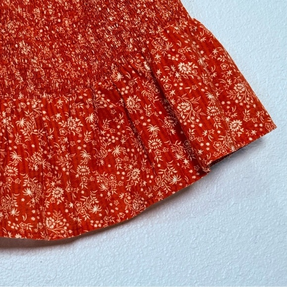 Madewell Plus Lucie Smocked Peplum Top in Piazza Floral NWT 24W - Picture 5 of 12